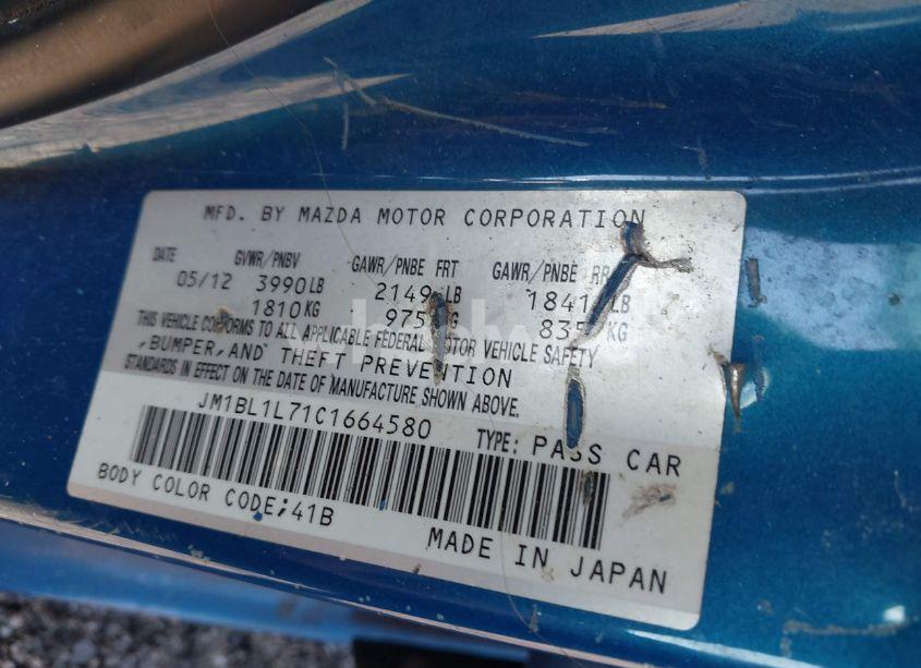 Photo 9 of 2012 Mazda Mazda3 I TOURING (VIN JM1BL1L71C1664580)