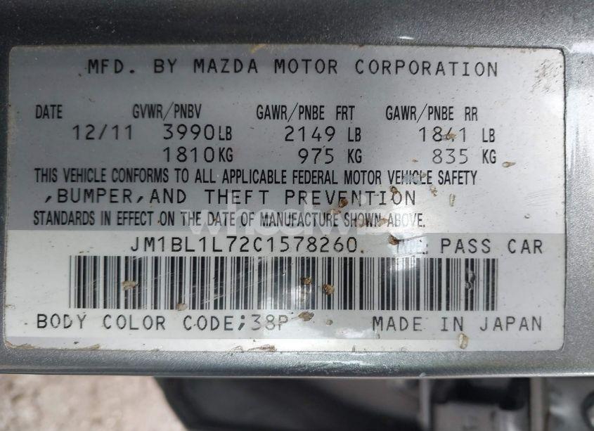 Photo 9 of 2012 Mazda Mazda3 I TOURING (VIN JM1BL1L72C1578260)