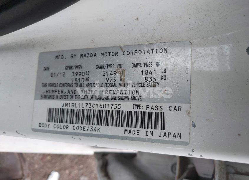 Photo 9 of 2012 Mazda Mazda3 I TOURING (VIN JM1BL1L73C1601755)