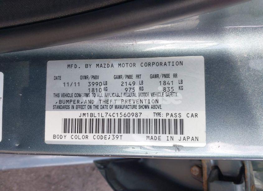 Photo 9 of 2012 Mazda Mazda3 I TOURING (VIN JM1BL1L74C1560987)