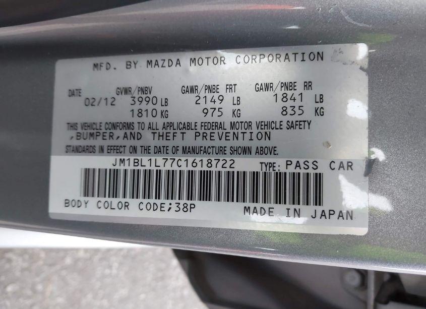 Photo 9 of 2012 Mazda Mazda3 I TOURING (VIN JM1BL1L77C1618722)
