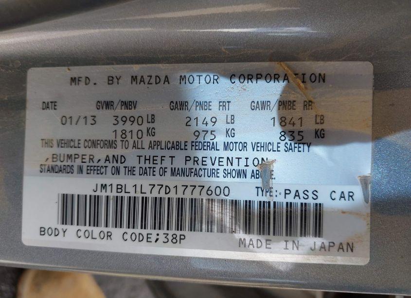 Photo 9 of 2013 Mazda Mazda3 I TOURING (VIN JM1BL1L77D1777600)