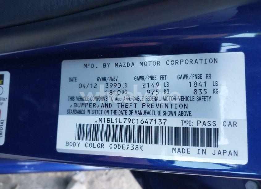 Photo 9 of 2012 Mazda Mazda3 I TOURING (VIN JM1BL1L79C1647137)