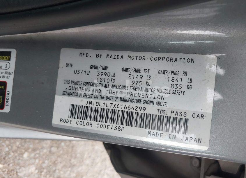 Photo 9 of 2012 Mazda Mazda3 I TOURING (VIN JM1BL1L7XC1664299)