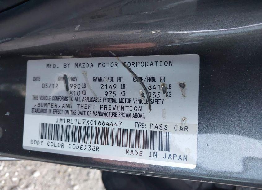 Photo 9 of 2012 Mazda Mazda3 I TOURING (VIN JM1BL1L7XC1664447)