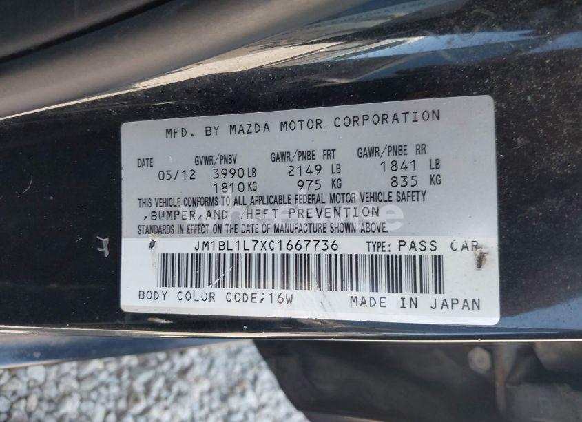 Photo 9 of 2012 Mazda Mazda3 I TOURING (VIN JM1BL1L7XC1667736)