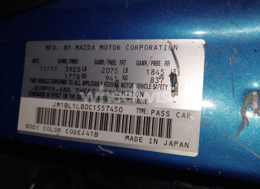 Photo 9 of 2012 Mazda Mazda3 I TOURING (VIN JM1BL1L80C1557450)