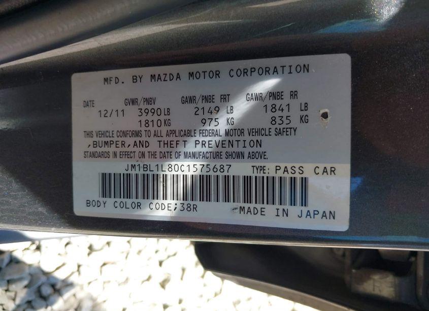 Photo 9 of 2012 Mazda Mazda3 I TOURING (VIN JM1BL1L80C1575687)