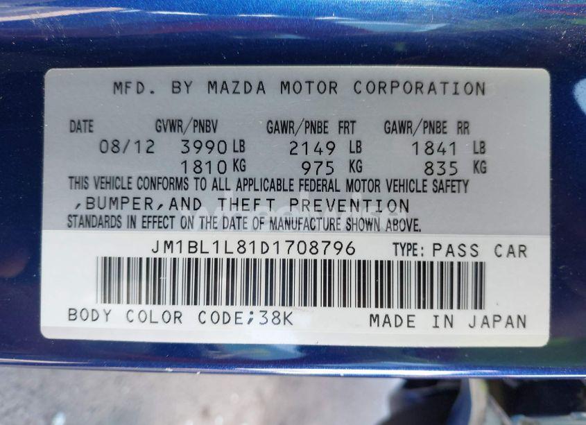 Photo 9 of 2013 Mazda Mazda3 I TOURING (VIN JM1BL1L81D1708796)