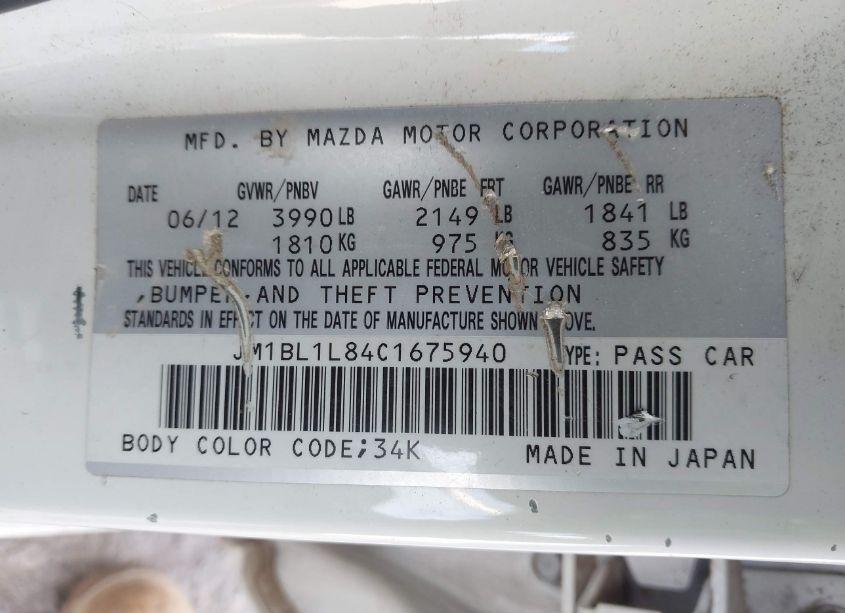 Photo 9 of 2012 Mazda Mazda3 I TOURING (VIN JM1BL1L84C1675940)