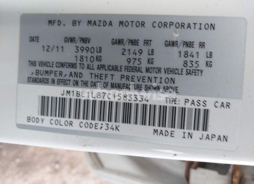 Photo 9 of 2012 Mazda Mazda3 I TOURING (VIN JM1BL1L87C1583334)