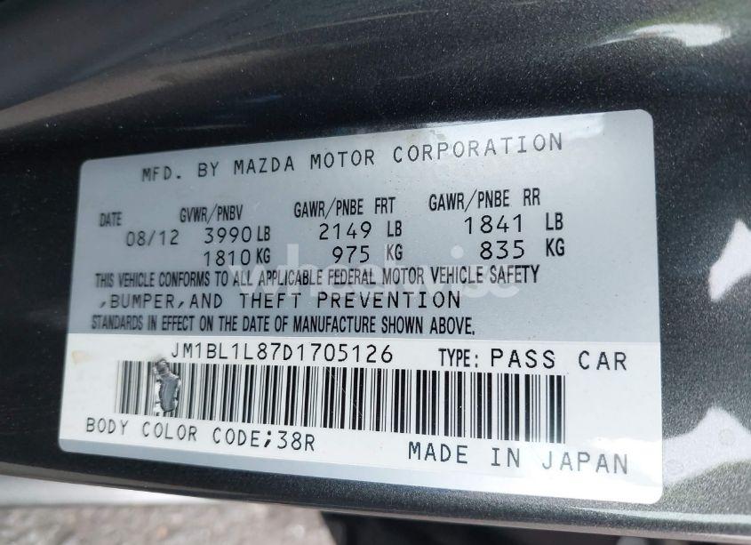 Photo 9 of 2013 Mazda Mazda3 I TOURING (VIN JM1BL1L87D1705126)