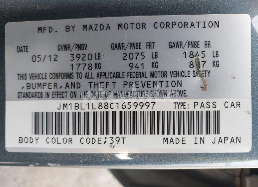 Photo 9 of 2012 Mazda Mazda3 I TOURING (VIN JM1BL1L88C1659997)