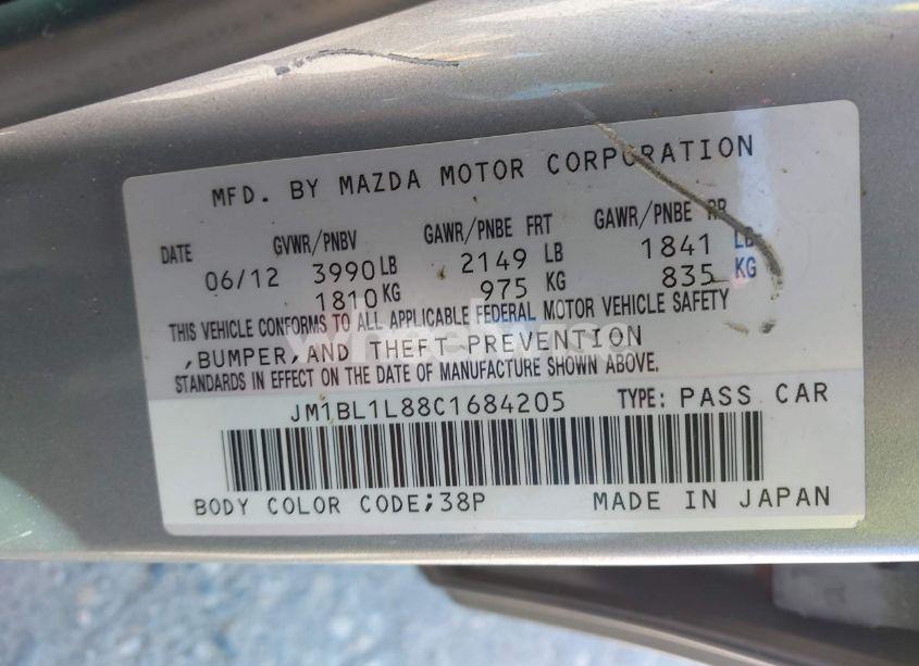 Photo 9 of 2012 Mazda Mazda3 I TOURING (VIN JM1BL1L88C1684205)