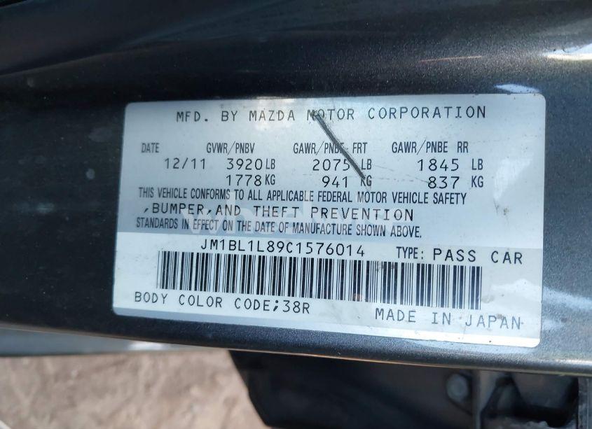 Photo 9 of 2012 Mazda Mazda3 I TOURING (VIN JM1BL1L89C1576014)