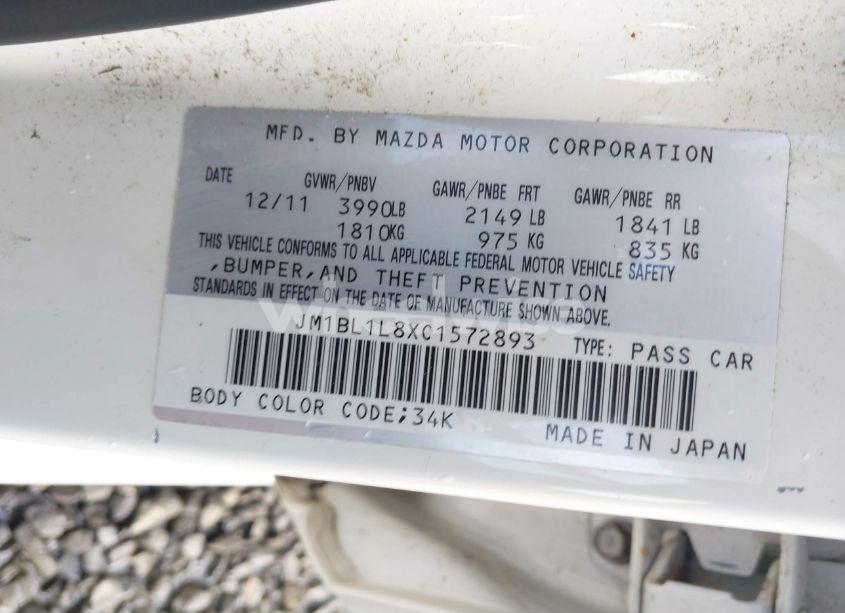 Photo 9 of 2012 Mazda Mazda3 I TOURING (VIN JM1BL1L8XC1572893)