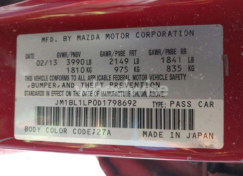 Photo 9 of 2013 Mazda Mazda3 I TOURING (VIN JM1BL1LP0D1798692)