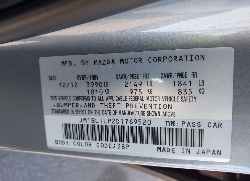 Photo 9 of 2013 Mazda Mazda3 I TOURING (VIN JM1BL1LP2D1769520)