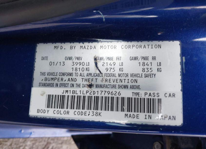 Photo 9 of 2013 Mazda Mazda3 I TOURING (VIN JM1BL1LP2D1779626)