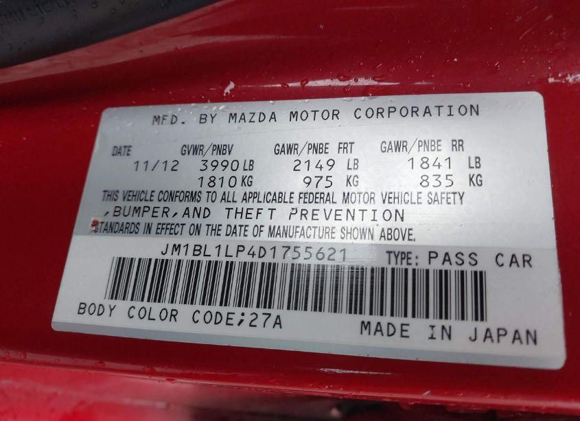 Photo 9 of 2013 Mazda Mazda3 I TOURING (VIN JM1BL1LP4D1755621)