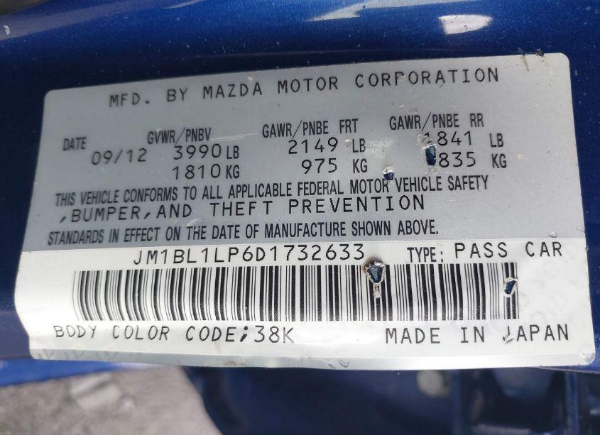 Photo 9 of 2013 Mazda Mazda3 I TOURING (VIN JM1BL1LP6D1732633)