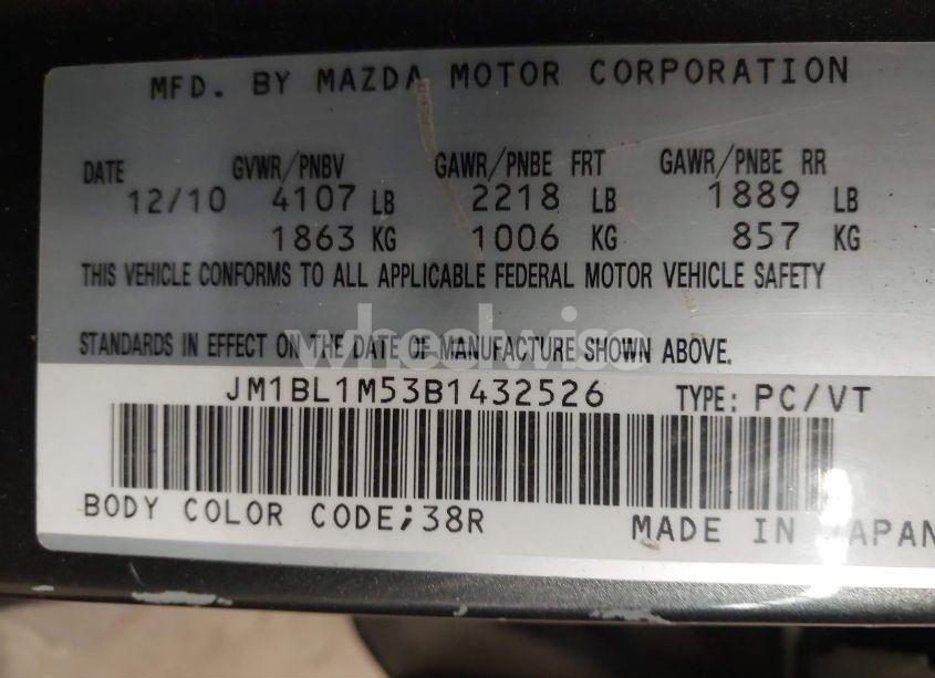 Photo 9 of 2011 Mazda Mazda3 S GRAND TOURING (VIN JM1BL1M53B1432526)