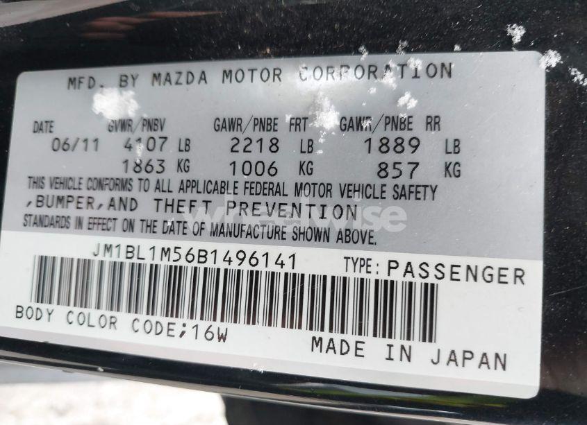 Photo 9 of 2011 Mazda Mazda3 S GRAND TOURING (VIN JM1BL1M56B1496141)