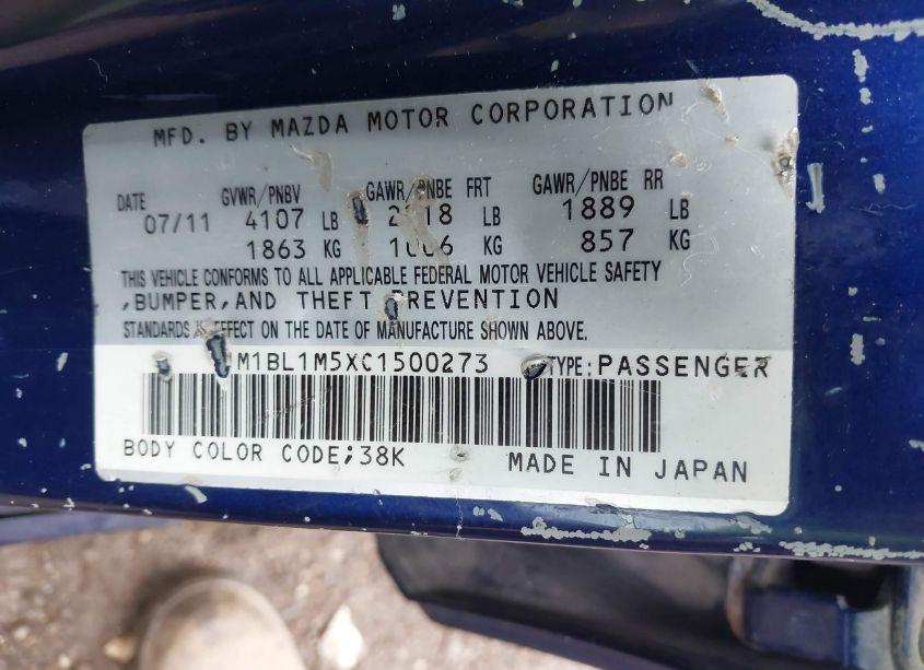 Photo 9 of 2012 Mazda Mazda3 S GRAND TOURING (VIN JM1BL1M5XC1500273)