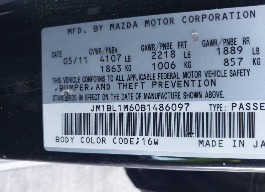 Photo 9 of 2011 Mazda Mazda3 S GRAND TOURING (VIN JM1BL1M60B1486097)
