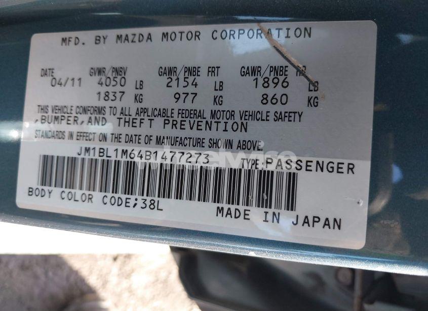 Photo 9 of 2011 Mazda Mazda3 S GRAND TOURING (VIN JM1BL1M64B1477273)