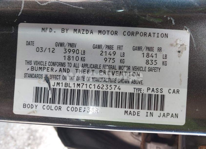 Photo 9 of 2012 Mazda Mazda3 I GRAND TOURING (VIN JM1BL1M71C1623574)