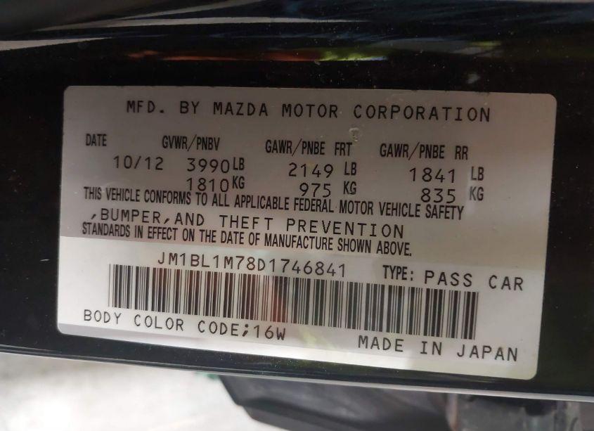 Photo 9 of 2013 Mazda Mazda3 I GRAND TOURING (VIN JM1BL1M78D1746841)