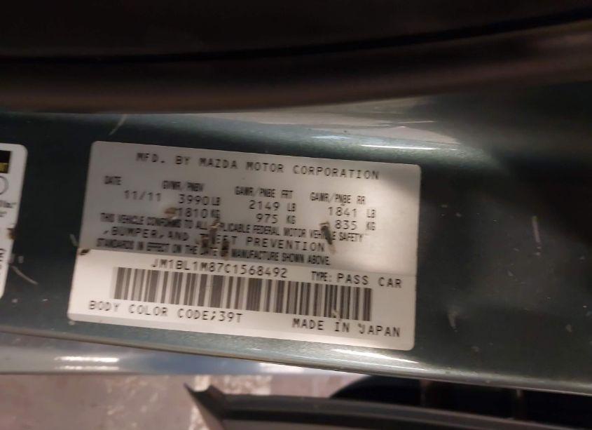 Photo 9 of 2012 Mazda Mazda3 I GRAND TOURING (VIN JM1BL1M87C1568492)