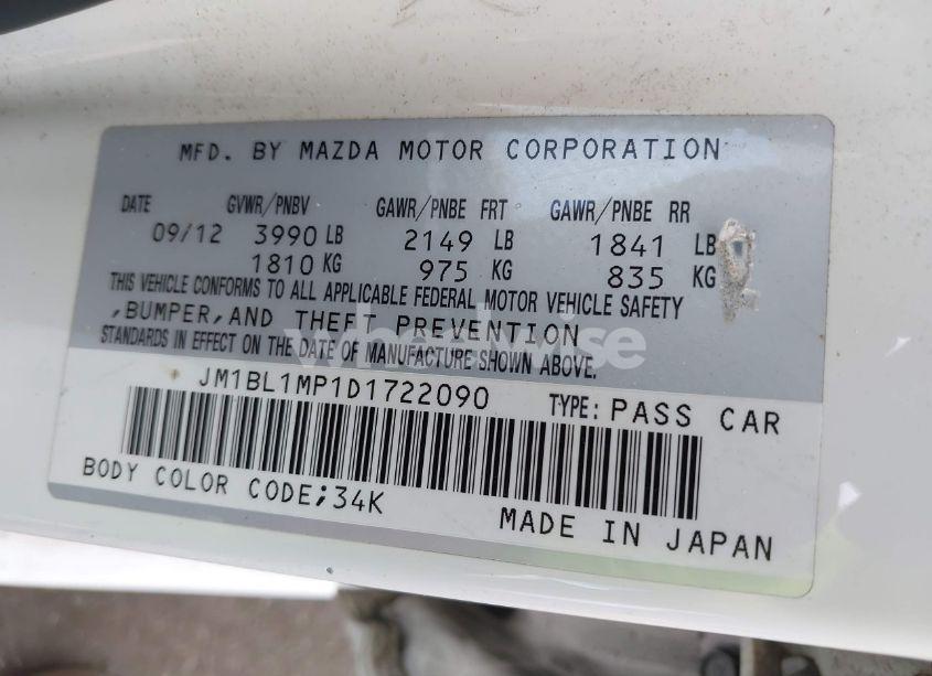Photo 9 of 2013 Mazda Mazda3 I GRAND TOURING (VIN JM1BL1MP1D1722090)