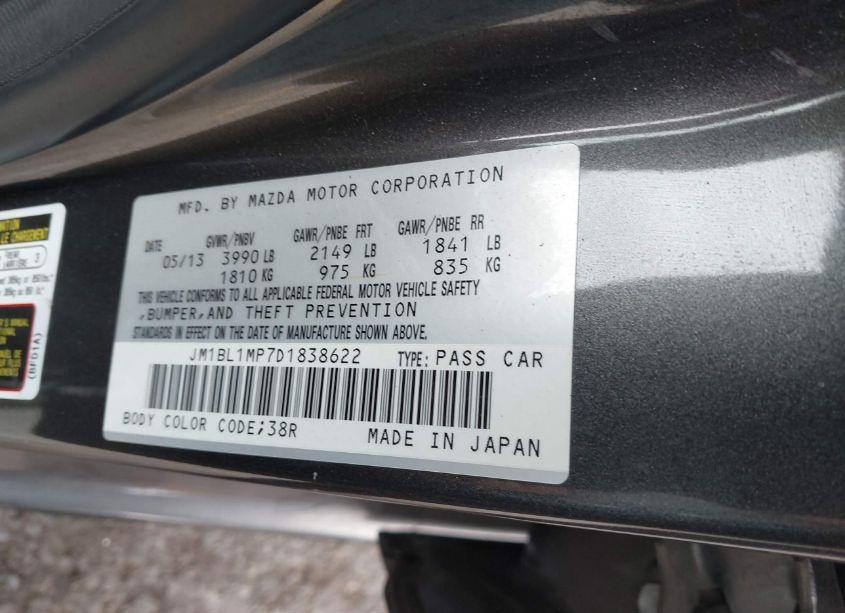 Photo 9 of 2013 Mazda Mazda3 I GRAND TOURING (VIN JM1BL1MP7D1838622)