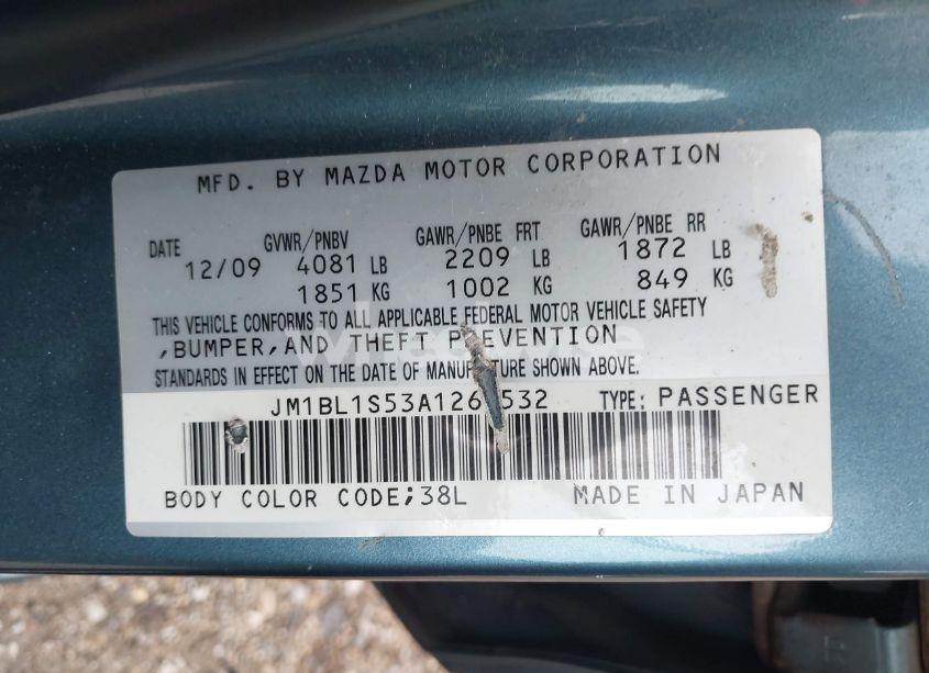 Photo 9 of 2010 Mazda Mazda3 S GRAND TOURING (VIN JM1BL1S53A1267532)