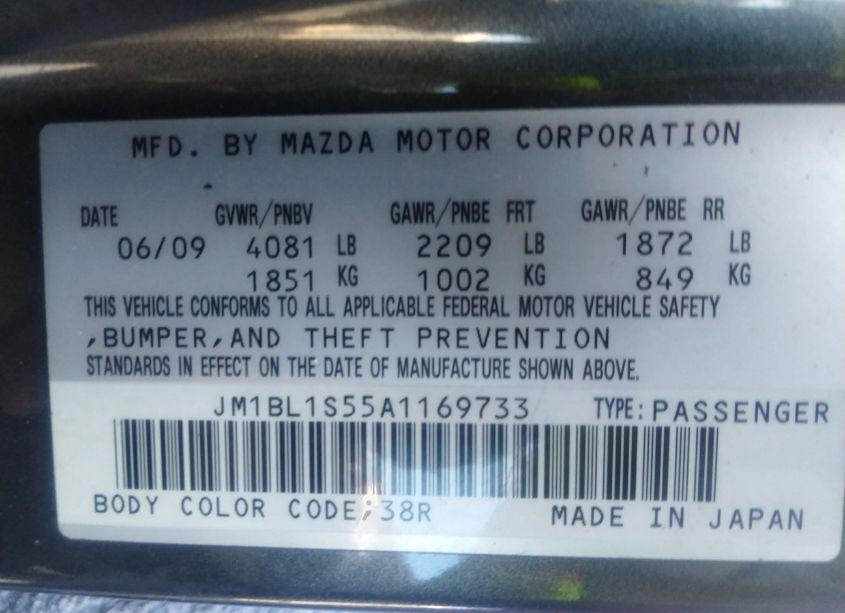 Photo 9 of 2010 Mazda Mazda3 S SPORT (VIN JM1BL1S55A1169733)