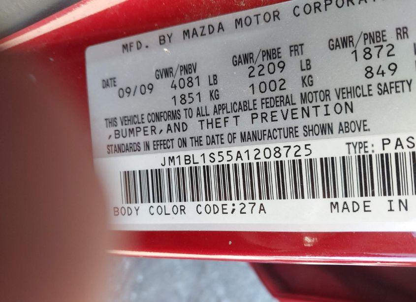 Photo 9 of 2010 Mazda Mazda3 S GRAND TOURING (VIN JM1BL1S55A1208725)