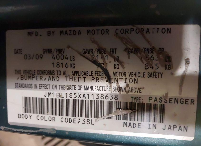 Photo 9 of 2010 Mazda Mazda3 S SPORT (VIN JM1BL1S5XA1138638)