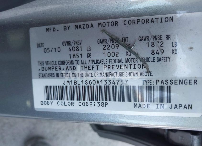 Photo 9 of 2010 Mazda Mazda3 S SPORT (VIN JM1BL1S60A1334757)