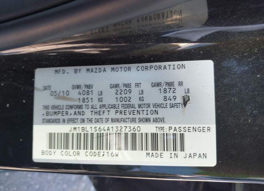 Photo 9 of 2010 Mazda Mazda3 S SPORT (VIN JM1BL1S64A1327360)