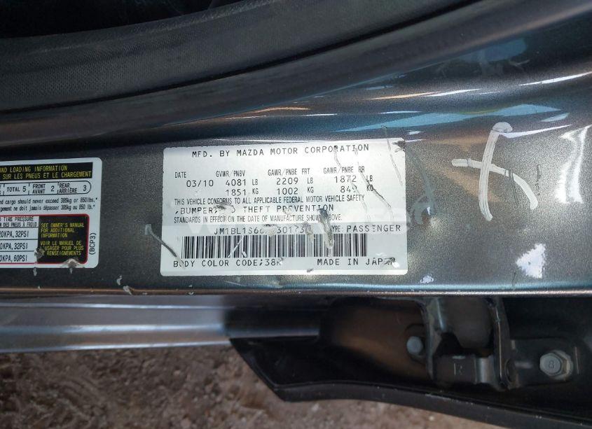 Photo 9 of 2010 Mazda Mazda3 S GRAND TOURING (VIN JM1BL1S66A1301732)