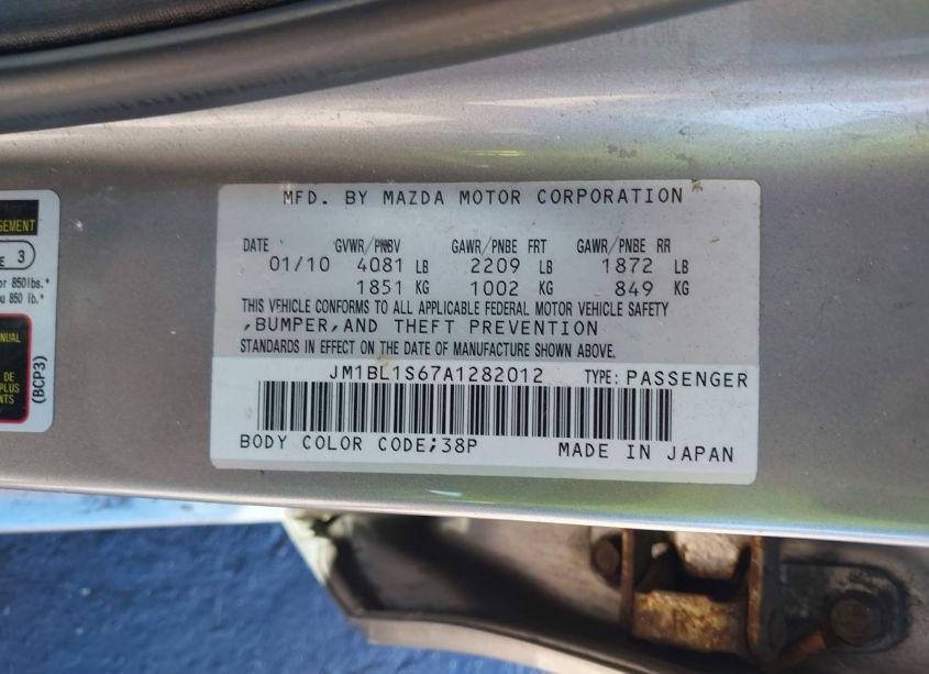 Photo 9 of 2010 Mazda Mazda3 S GRAND TOURING (VIN JM1BL1S67A1282012)