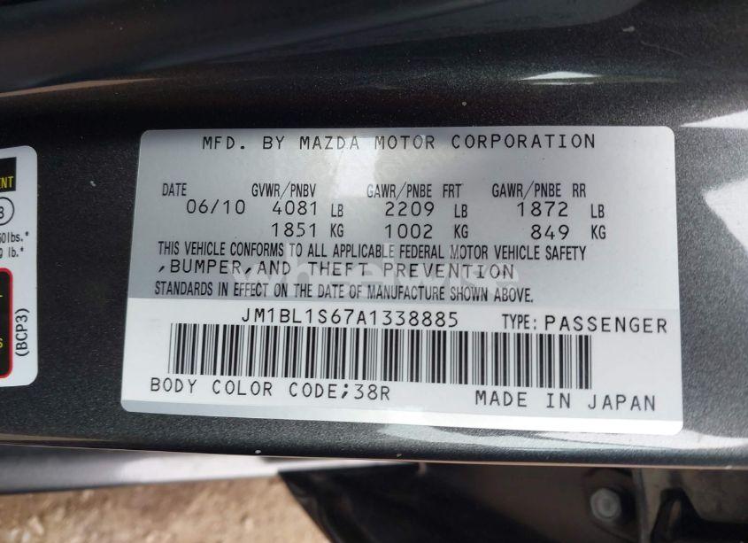 Photo 9 of 2010 Mazda Mazda3 S SPORT (VIN JM1BL1S67A1338885)