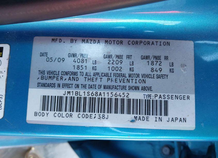 Photo 9 of 2010 Mazda Mazda3 S SPORT (VIN JM1BL1S68A1156452)