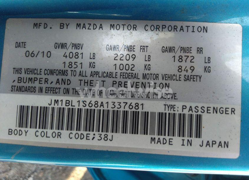 Photo 9 of 2010 Mazda Mazda3 S SPORT (VIN JM1BL1S68A1337681)