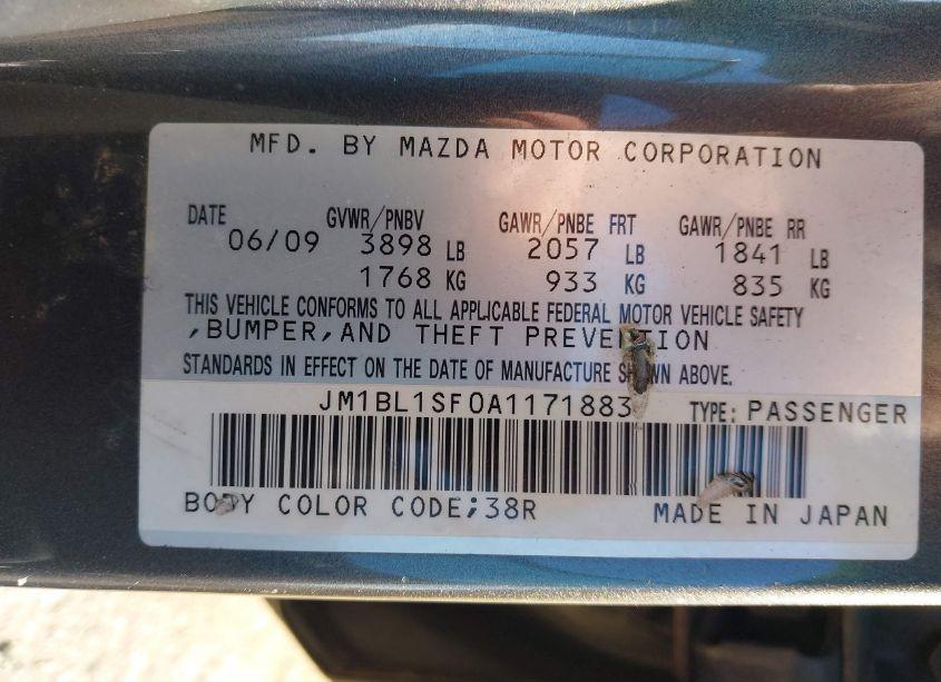 Photo 9 of 2010 Mazda Mazda3 I TOURING (VIN JM1BL1SF0A1171883)