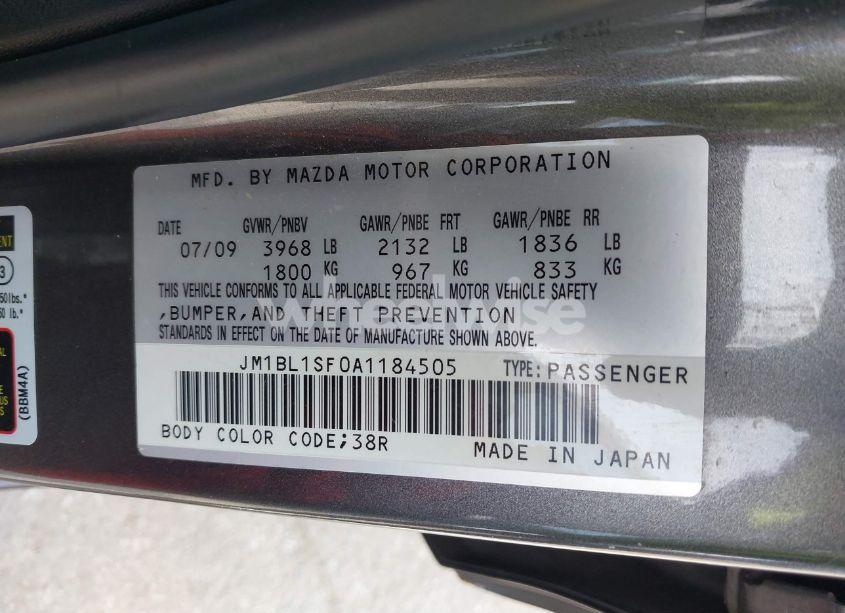 Photo 9 of 2010 Mazda Mazda3 I TOURING (VIN JM1BL1SF0A1184505)