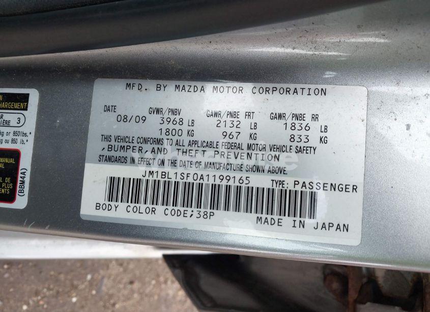 Photo 9 of 2010 Mazda Mazda3 I TOURING (VIN JM1BL1SF0A1199165)