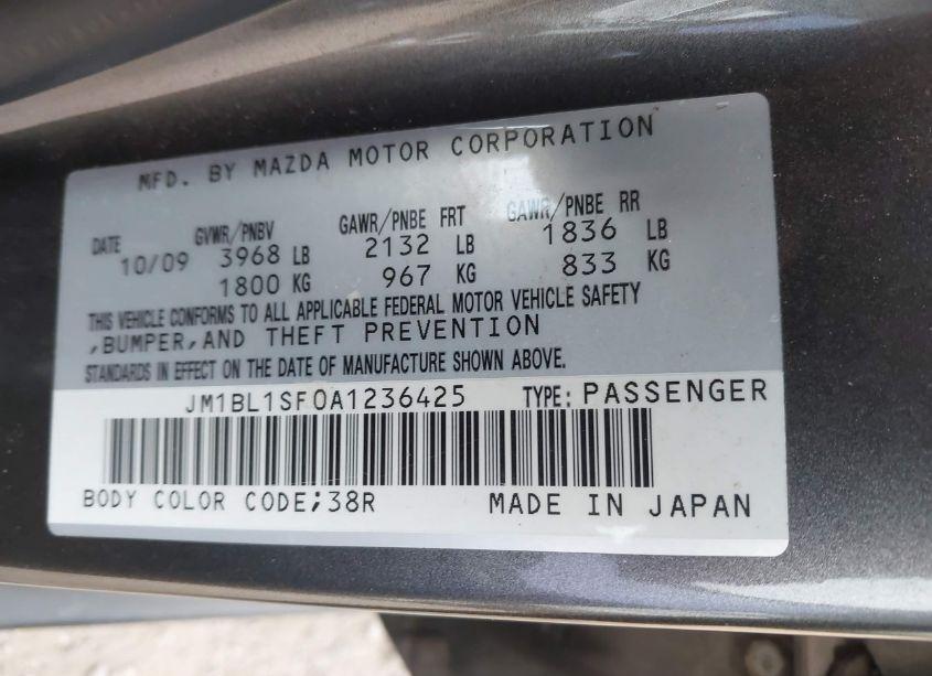 Photo 9 of 2010 Mazda Mazda3 I TOURING (VIN JM1BL1SF0A1236425)